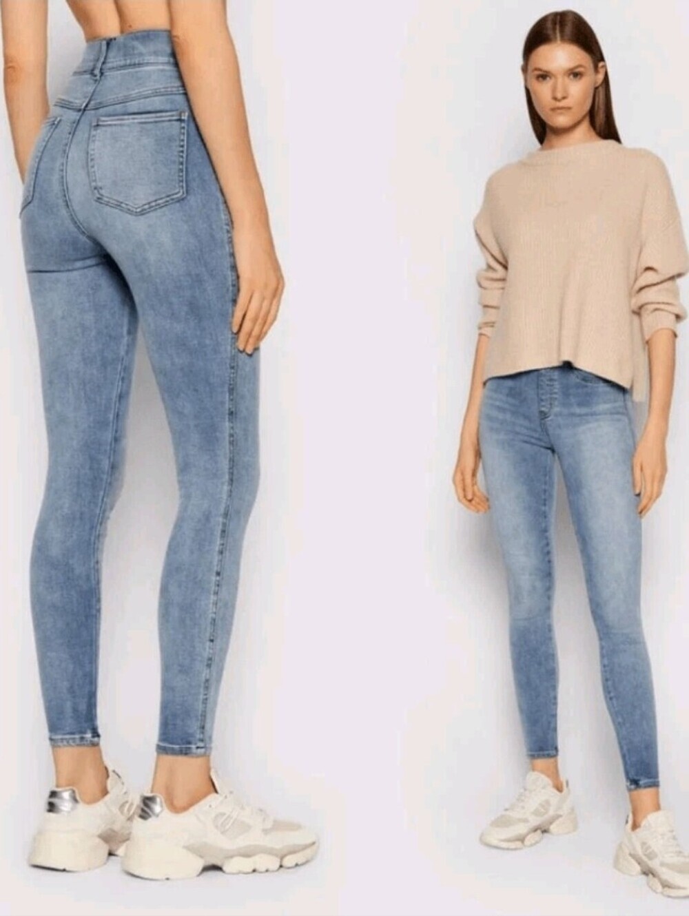 NWT Spanx Pull-on Skinny Jeans in Light Vintage Wash Size M